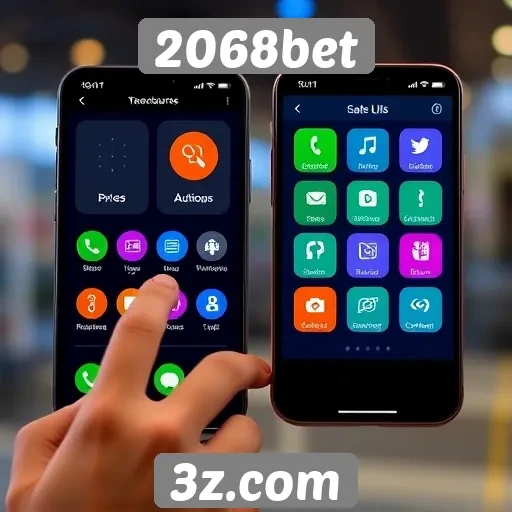 Interfaces móveis do 2068bet e usabilidade