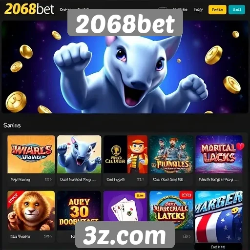 Variedade de jogos disponíveis na plataforma 2068bet